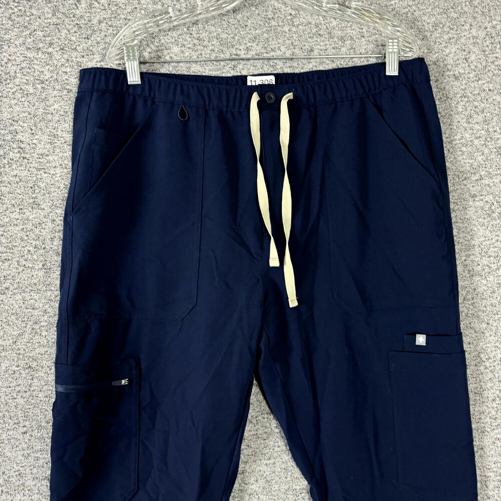NEW Figs Men's Size XL Dark Blue Polyester Cairo Cargo Scrub Pants - Picture 3 of 11